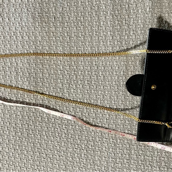 Henri Bendel Black Crossbody Purse with Original gold Chain Strap. - Picture 11 of 12